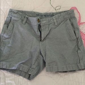 Gray and white girlfriend shorts